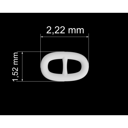RUFIO 3D ship chain 2.22 x 1.52 mm two 18 cm sections